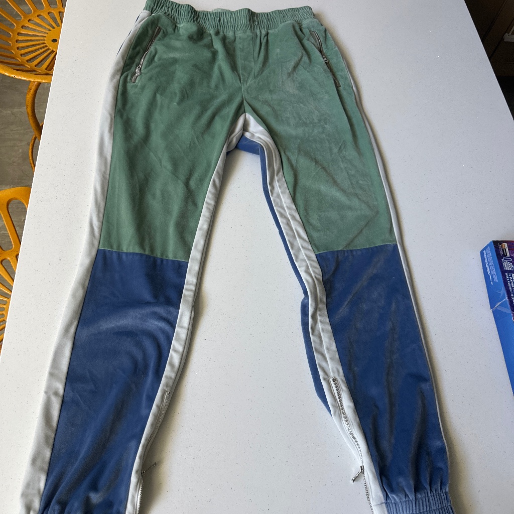 God's Masterful Children Retro Classic Pant (Green/Light Blue) Medium